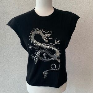 SEQUINED Dragon Tank top